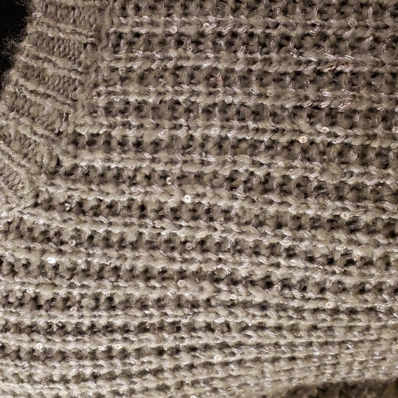 Calvin Klein nwt silver sequins grey sweater warm - Picture 3 of 6